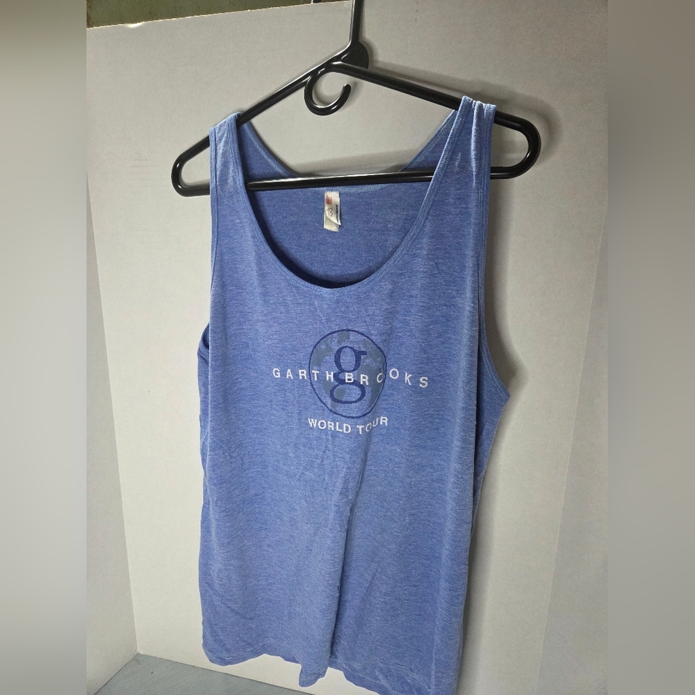 Garth Brooks American Apparel Blue Graphic Tank Top Size XL